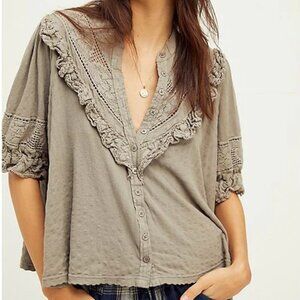 Free People Walk in the Park Top Womens Size Large